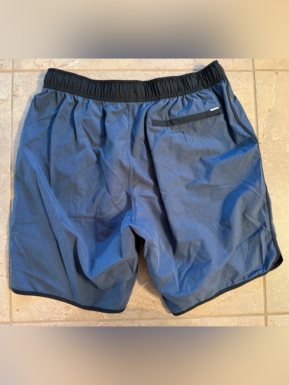 Vuori Men Azure Linen Texture Blue Unlined Drawstring Banks Shorts V330 Medium - Picture 10 of 12